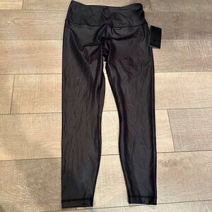 90 DEGREES WOMENS BLACK FAUX LEATHER LEGGINGS NEW MEDIUM